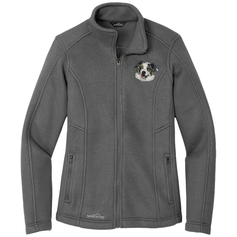Australian Shepherd Embroidered Women's Fleece Jacket - Image 3