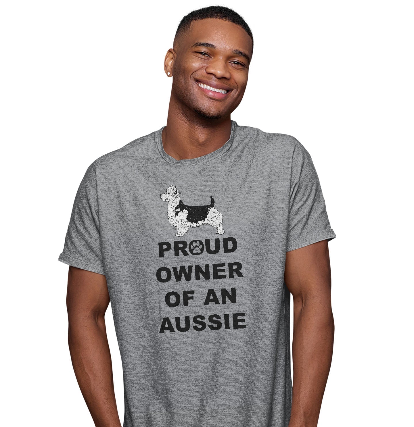 Australian Terrier Proud Owner - Adult Unisex T-Shirt - Image 3