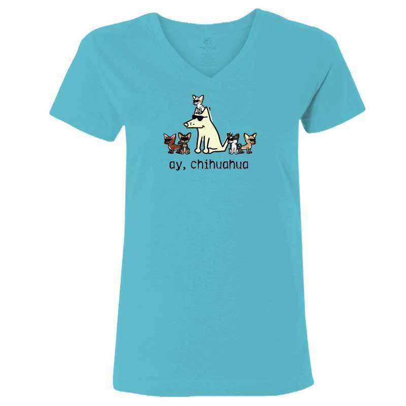 Ay, Chihuahua - Ladies T-Shirt V-Neck - Image 3