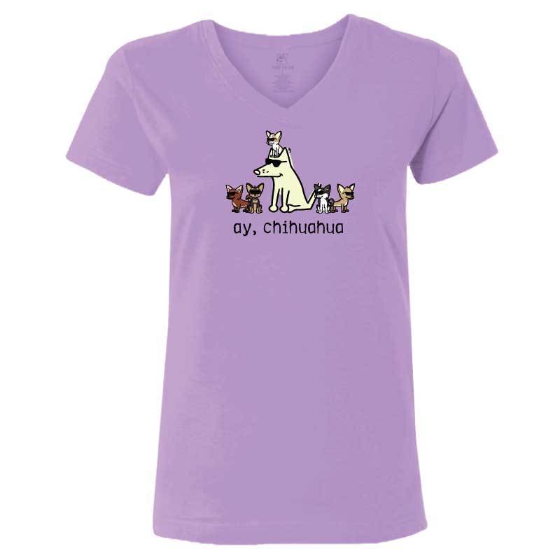Ay, Chihuahua - Ladies T-Shirt V-Neck - Image 5