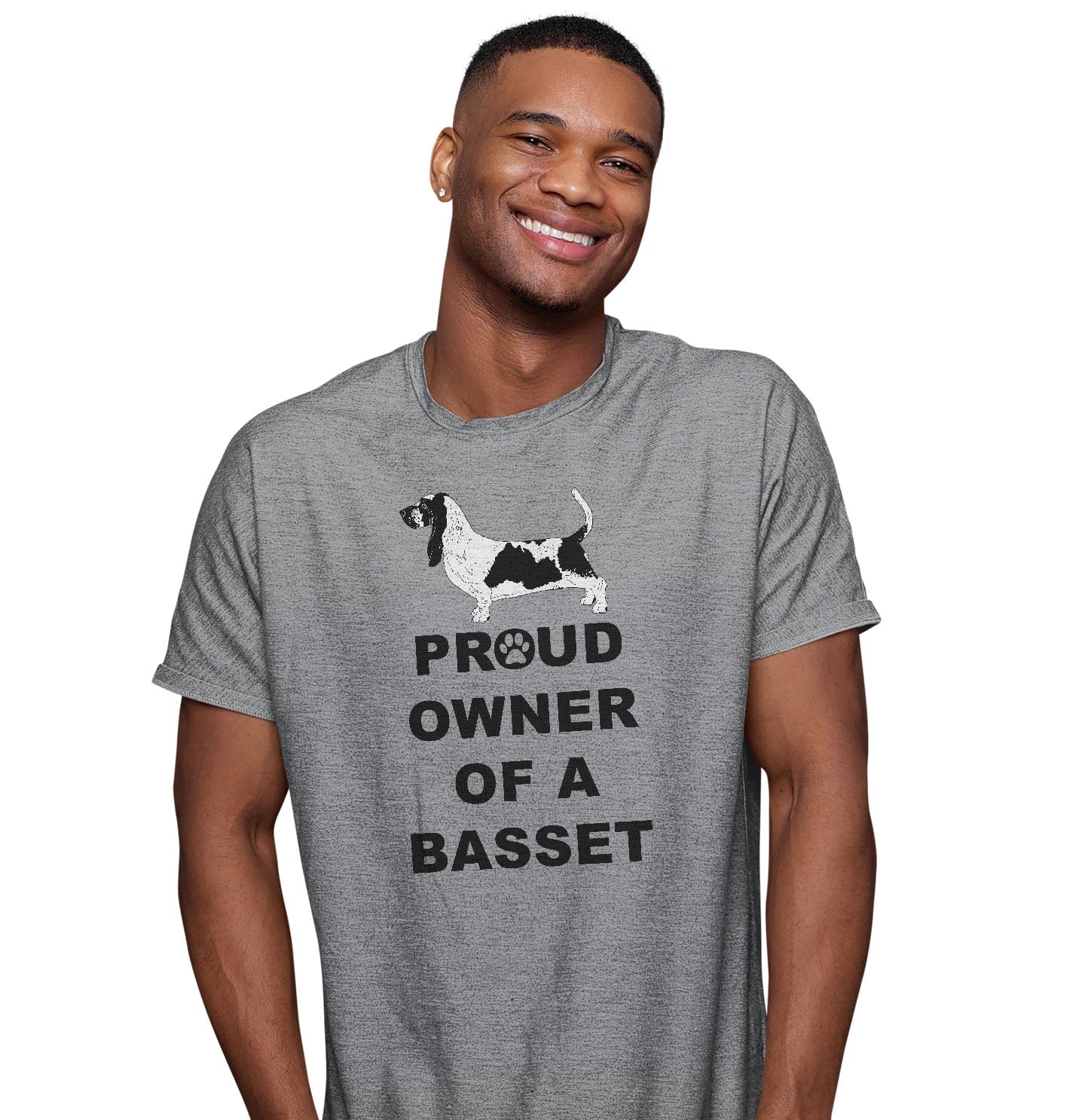 Basset Hound Proud Owner - Adult Unisex T-Shirt - Image 3