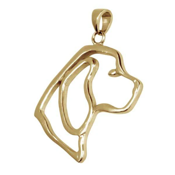 Beagle 14K Gold Cut Out Pendant - Image 2