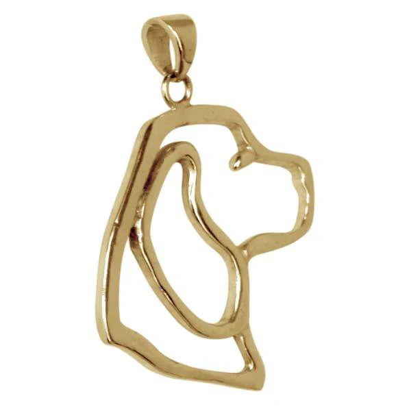 Beagle 14K Gold Cut Out Pendant - Image 3