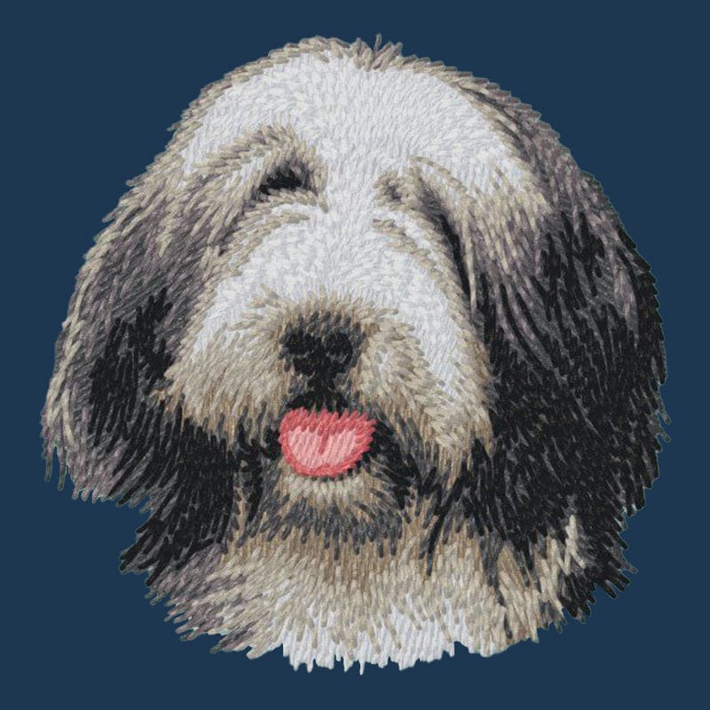 Bearded Collie Embroidered Men's Denim Shirt - Image 4