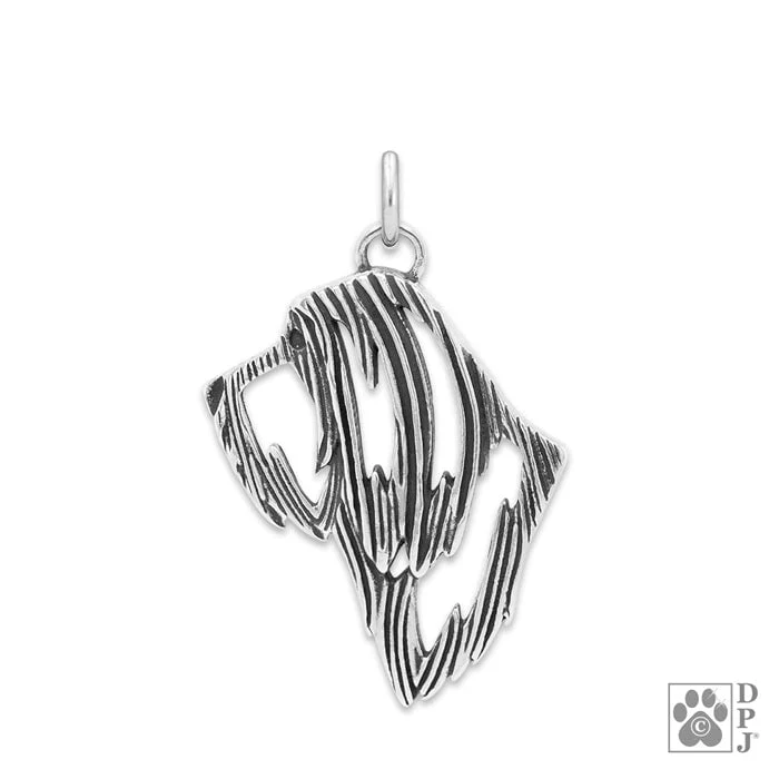 Bearded Collie Necklace, Head