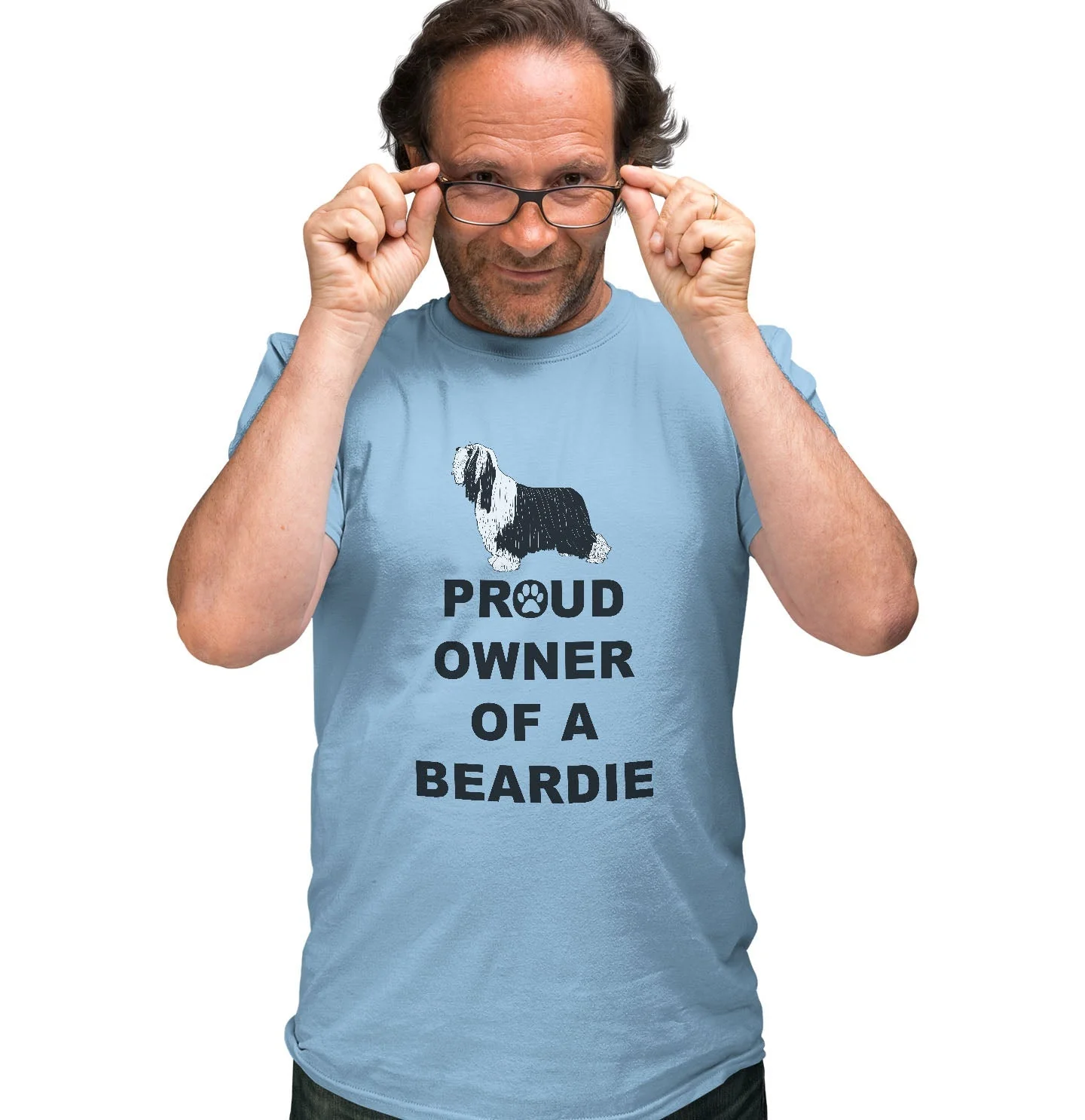 Bearded Collie Proud Owner - Adult Unisex T-Shirt - Image 3