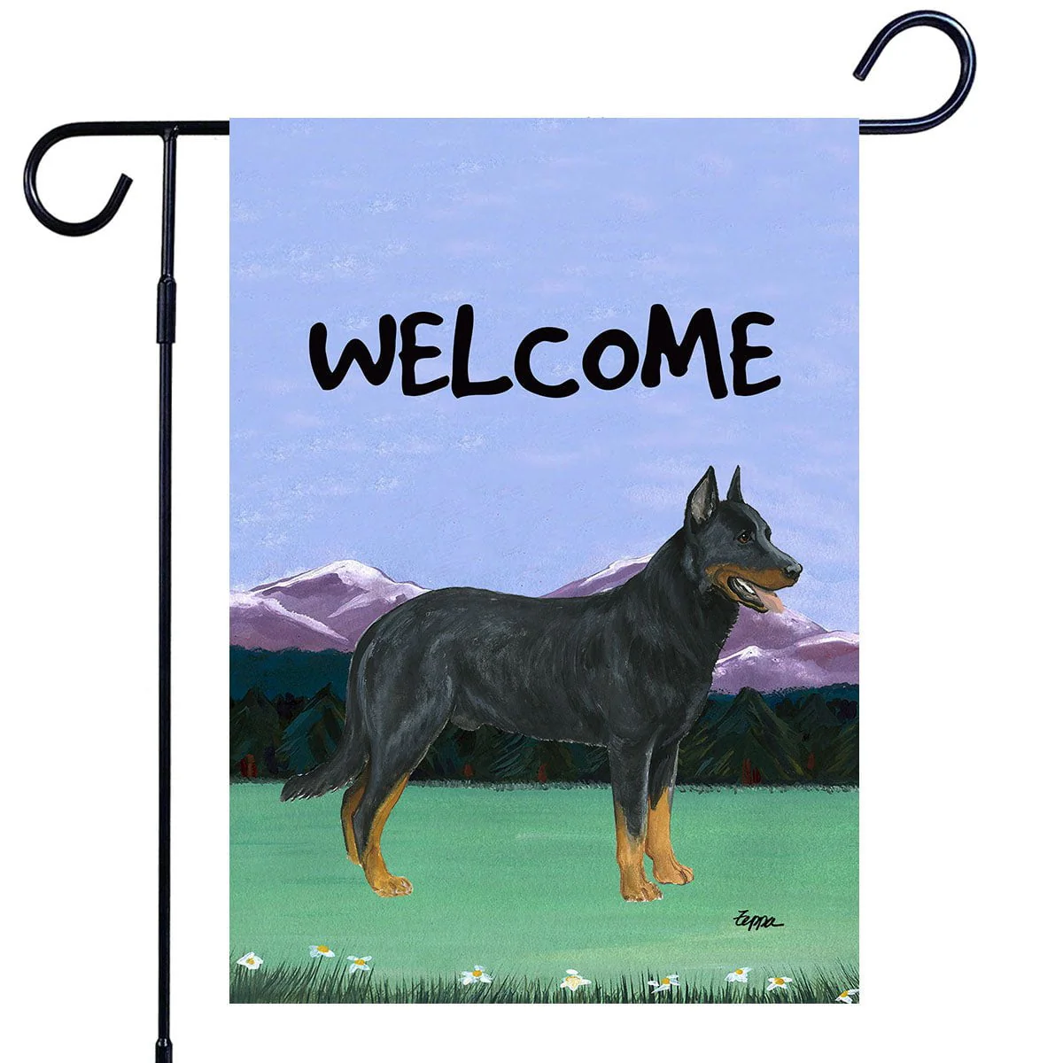 Beauceron Garden Flag