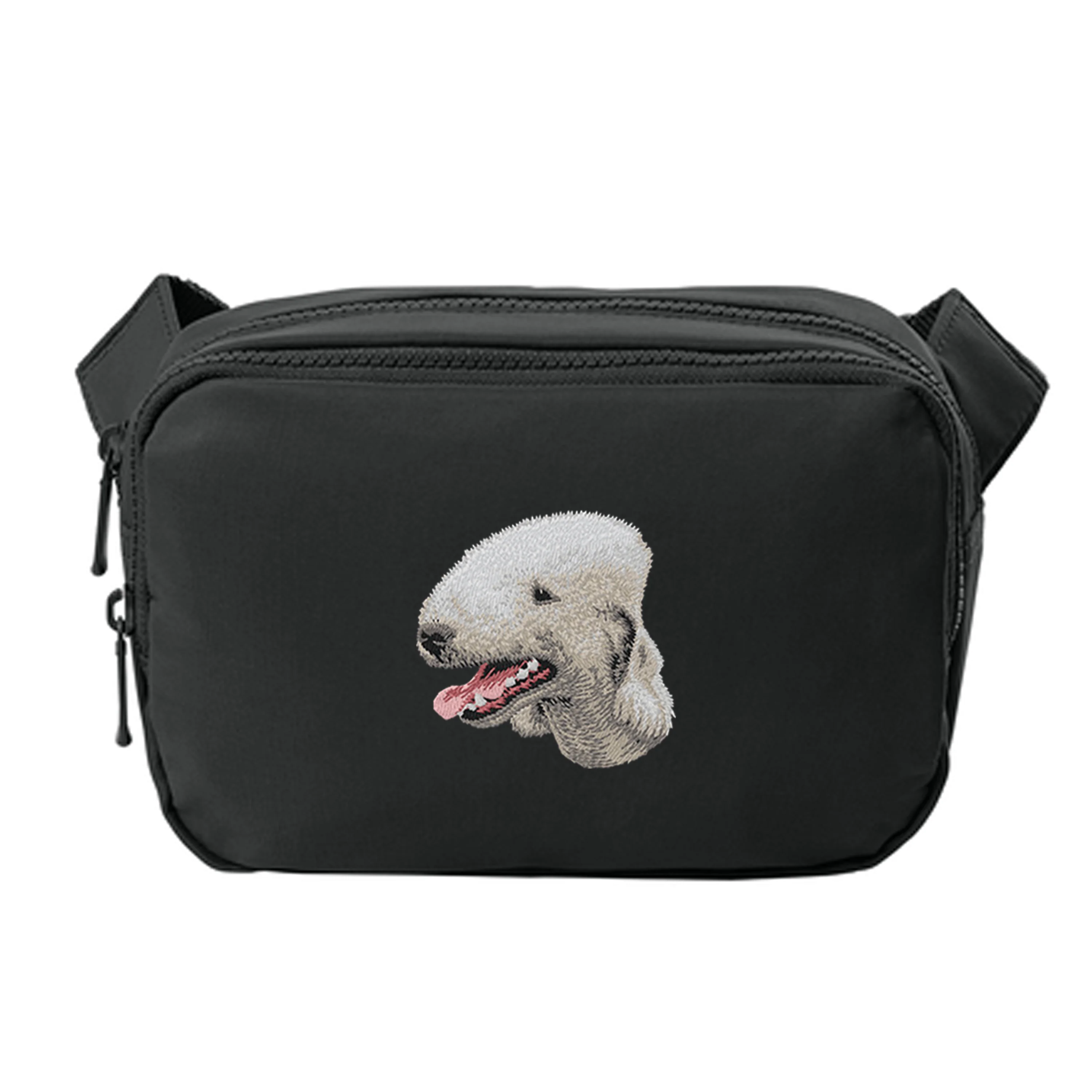 Bedlington Terrier Embroidered Crossbody Bag