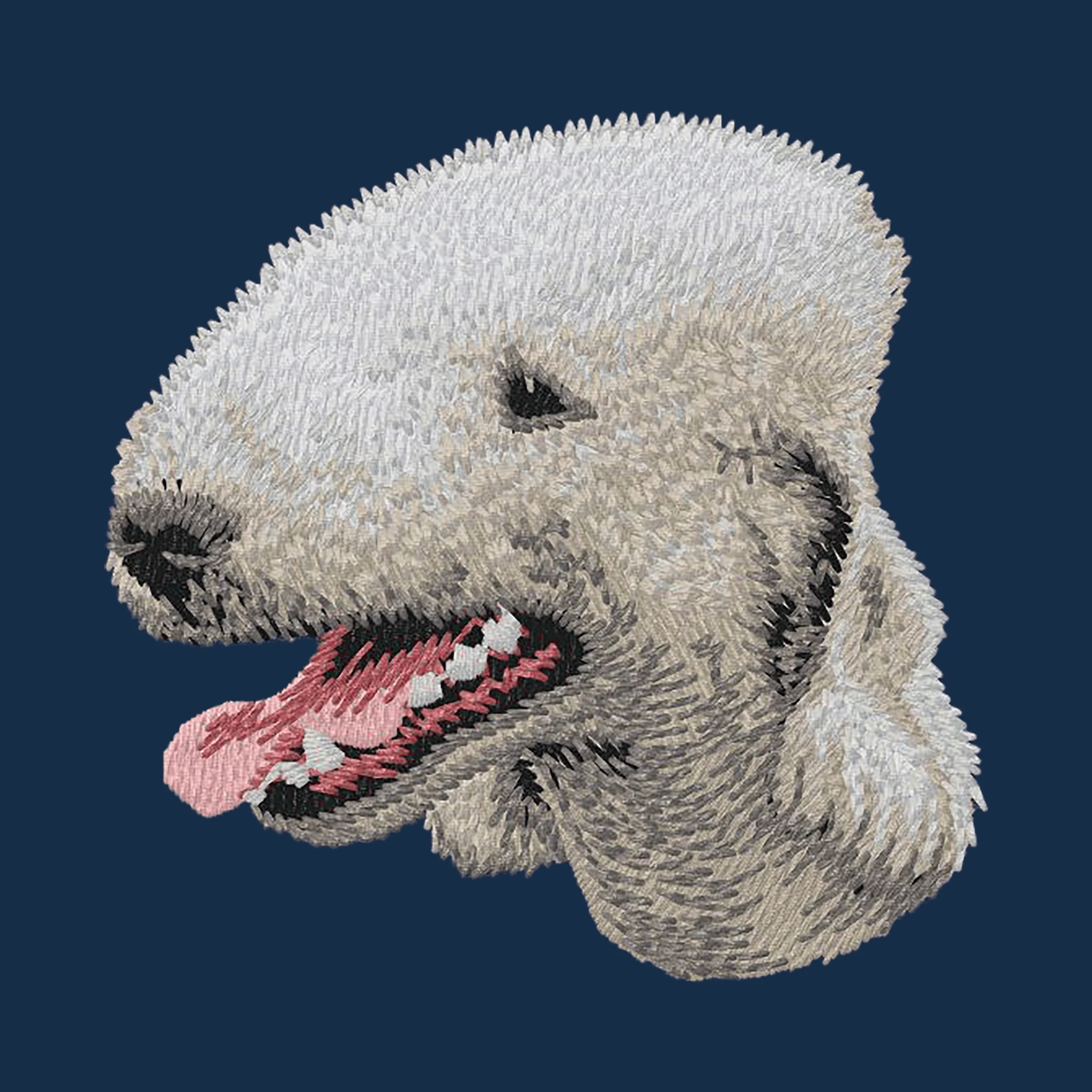 Bedlington Terrier Embroidered Men's Denim Shirt - Image 4