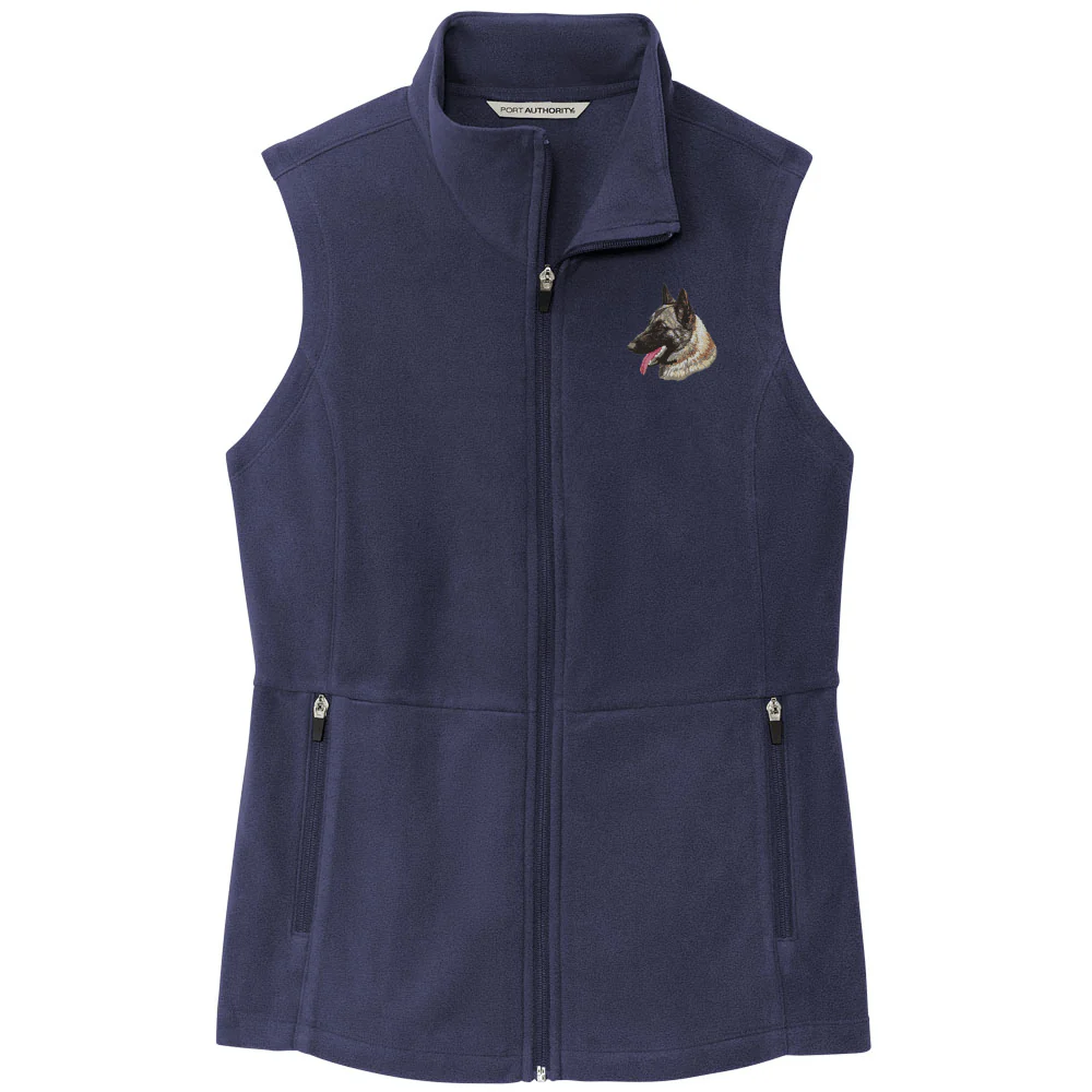 Belgian Malinois Embroidered Women's Fleece Vest