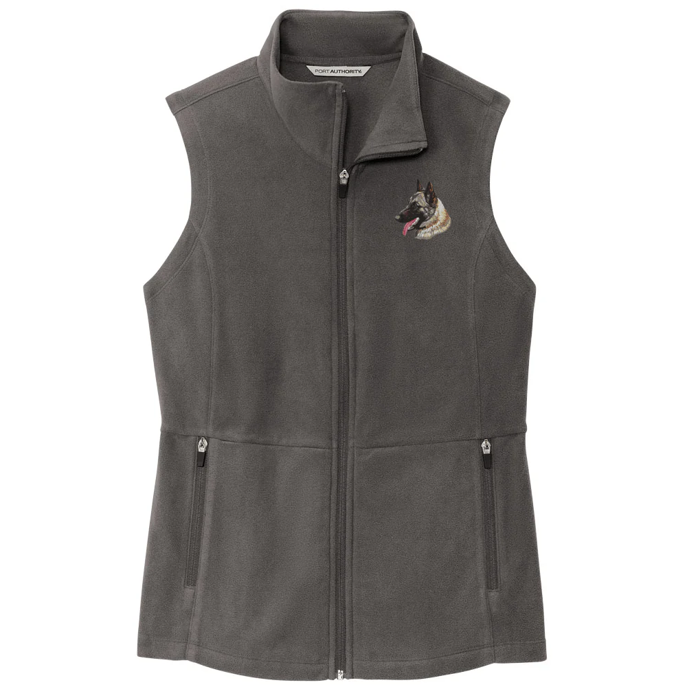 Belgian Malinois Embroidered Women's Fleece Vest - Image 2