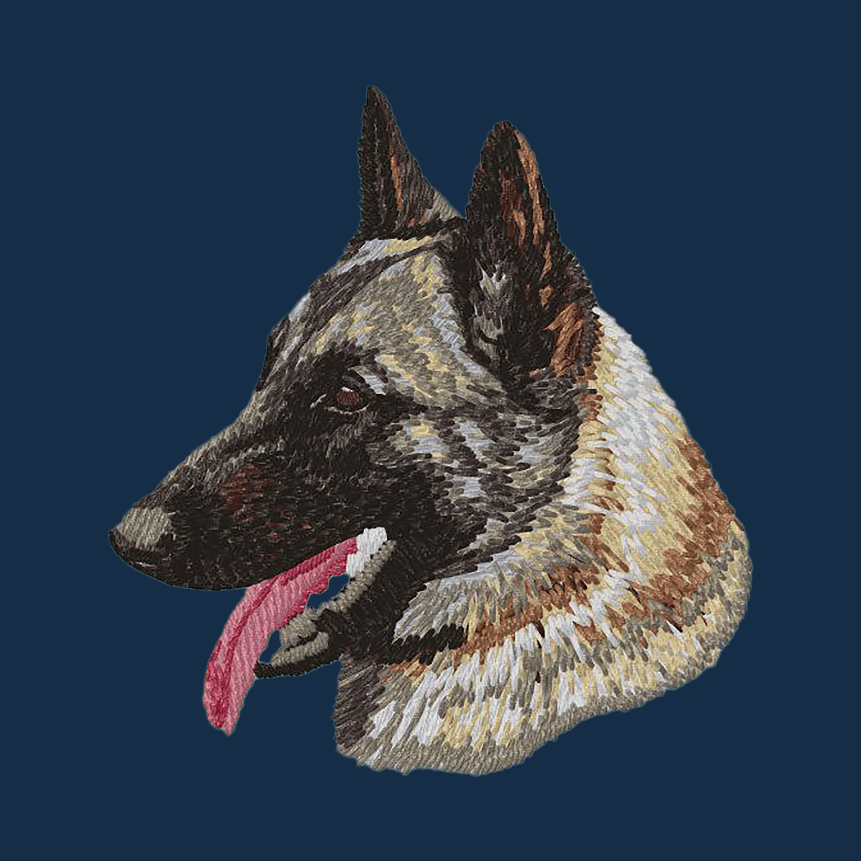 Belgian Malinois Embroidered Men's Denim Shirt - Image 4