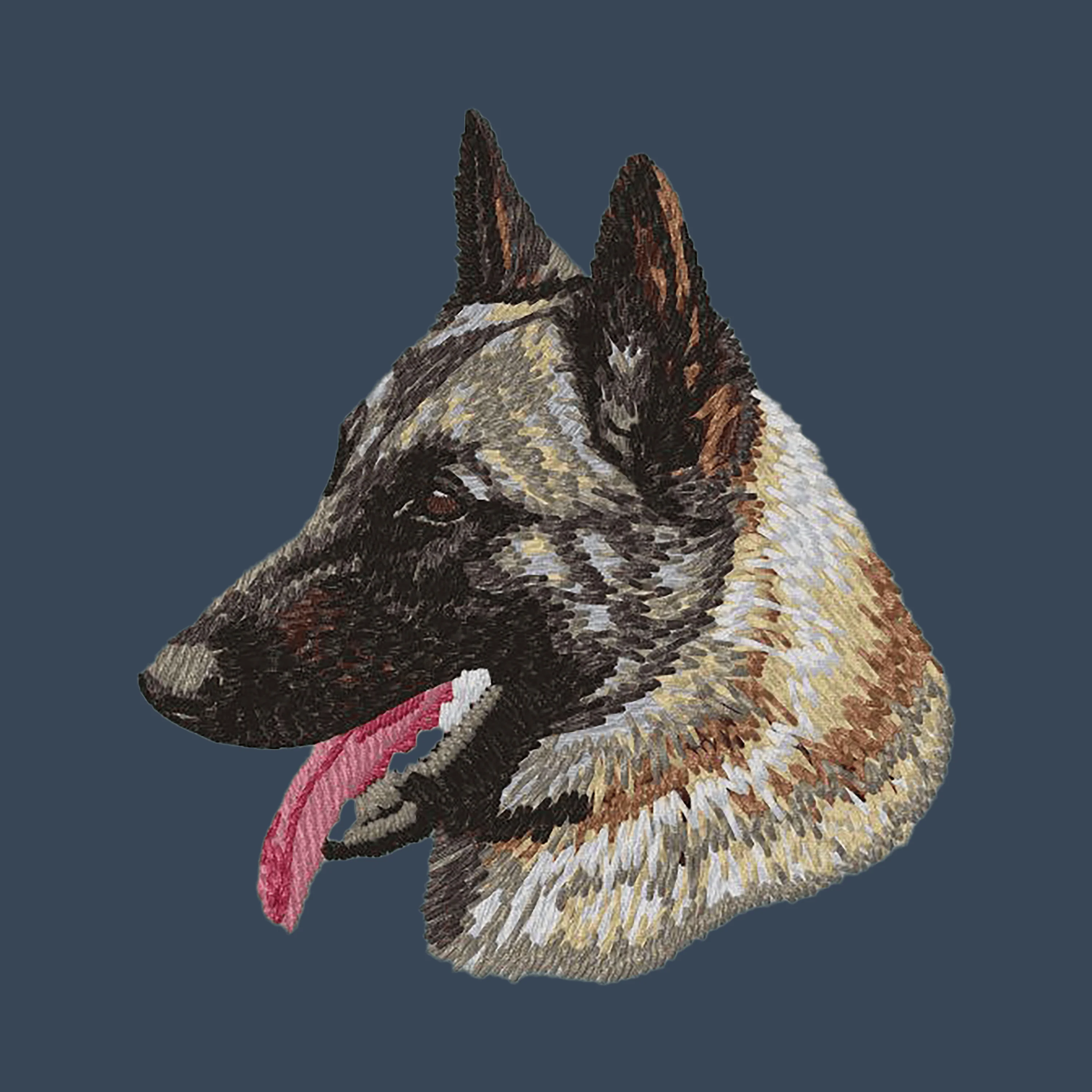 Belgian Malinois Embroidered Women's Denim Shirt - Image 4