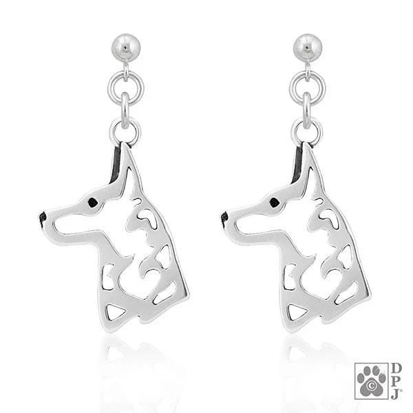 Belgian Malinois, Head, Earring - Image 2