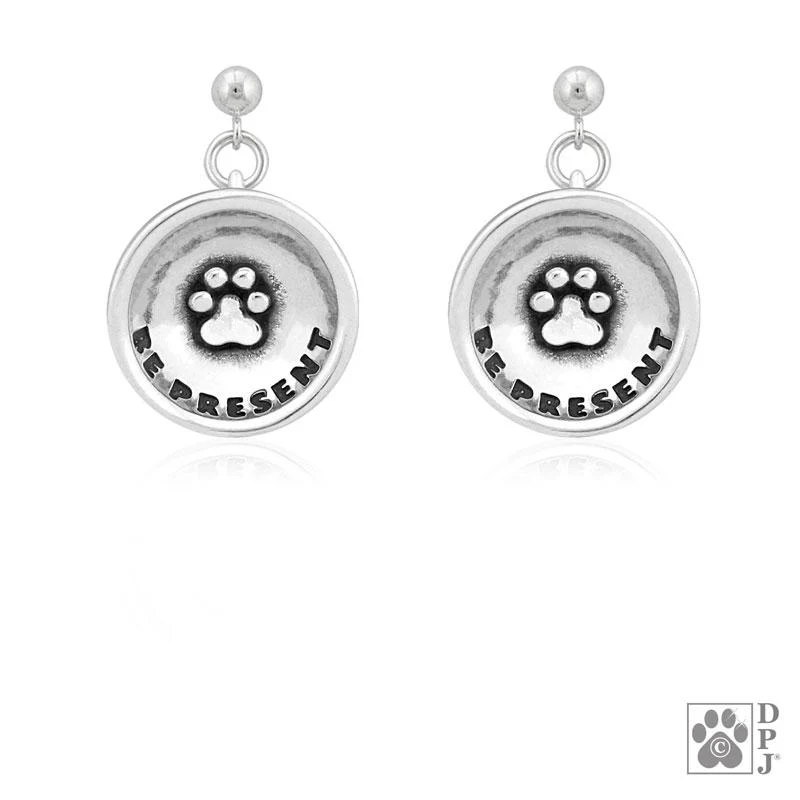 Be Present Paw Earrings