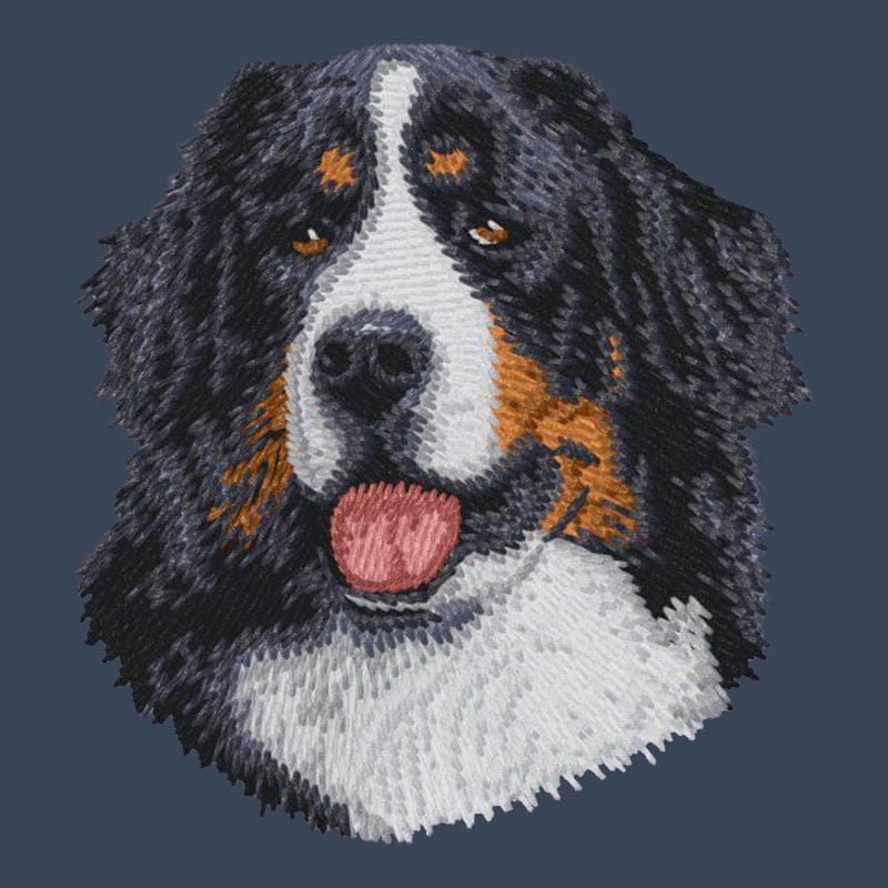Bernese Mountain Dog Embroidered Women's Denim Shirt - Image 4