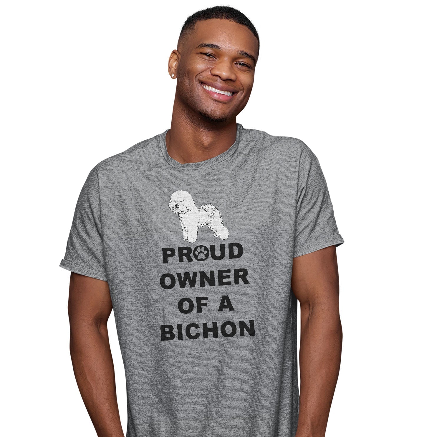 Bichon Frise Proud Owner - Adult Unisex T-Shirt - Image 3