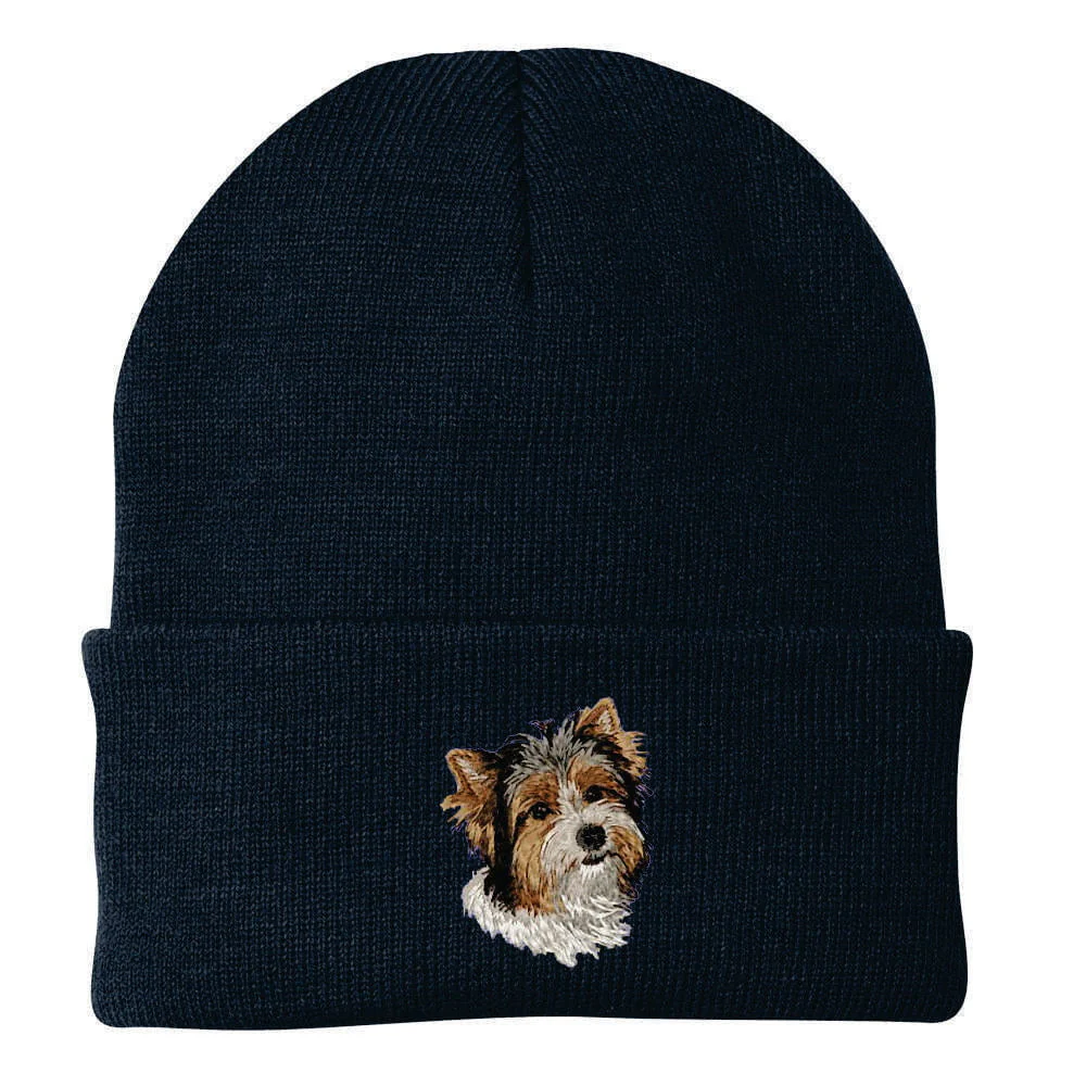 Biewer Terrier Embroidered Beanie - Image 2