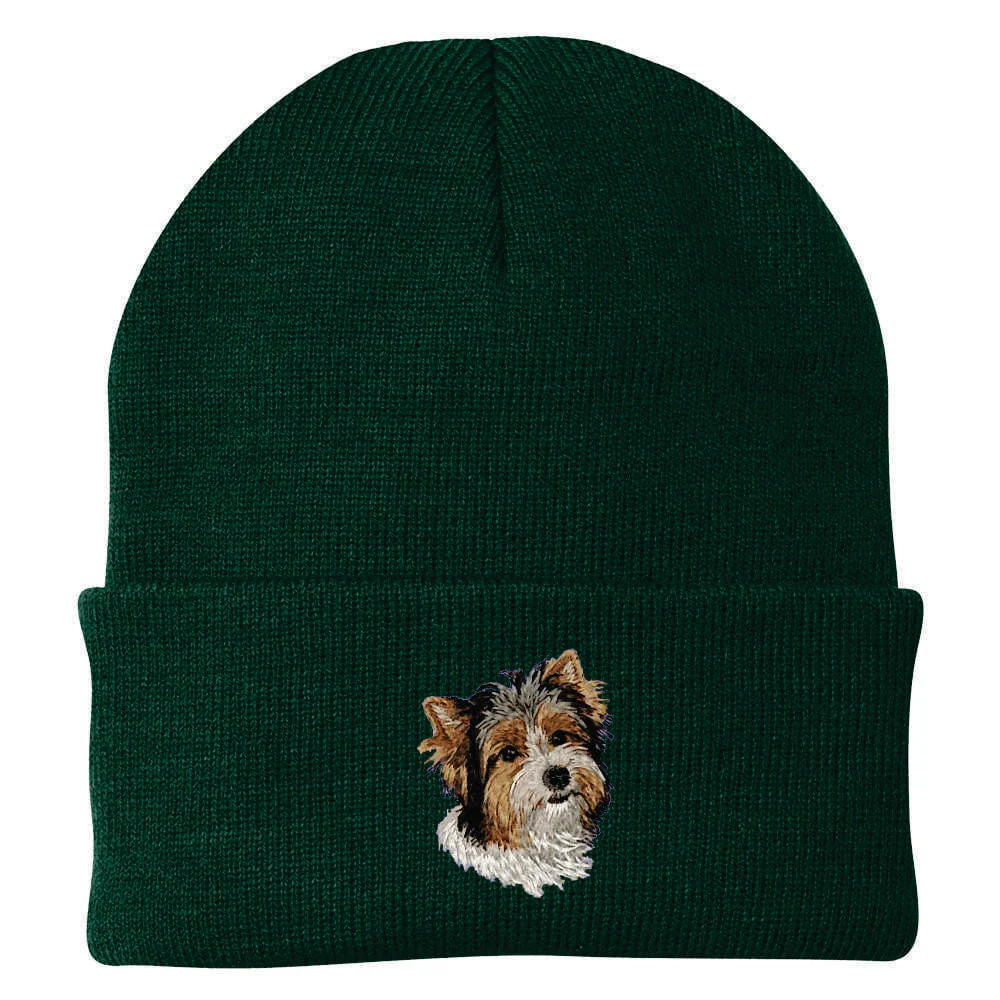Biewer Terrier Embroidered Beanie - Image 3