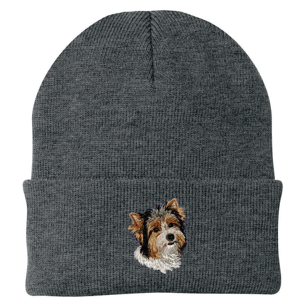 Biewer Terrier Embroidered Beanie - Image 4