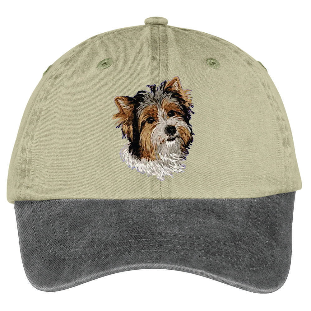 Biewer Terrier  Embroidered Two Tone Baseball Cap - Image 2