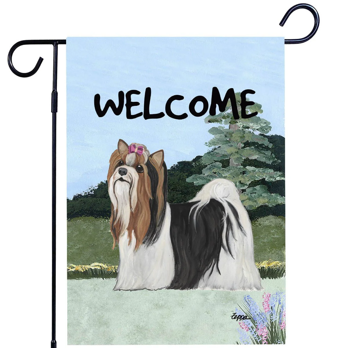 Biewer Terrier Garden Flag