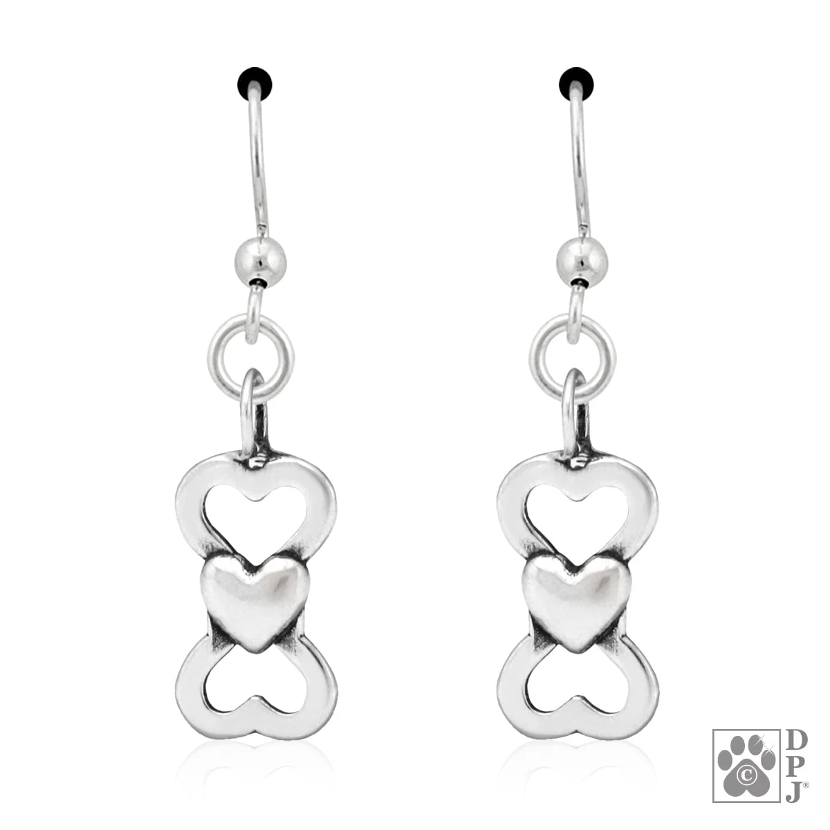 I Love Treats Bone and Heart Earrings