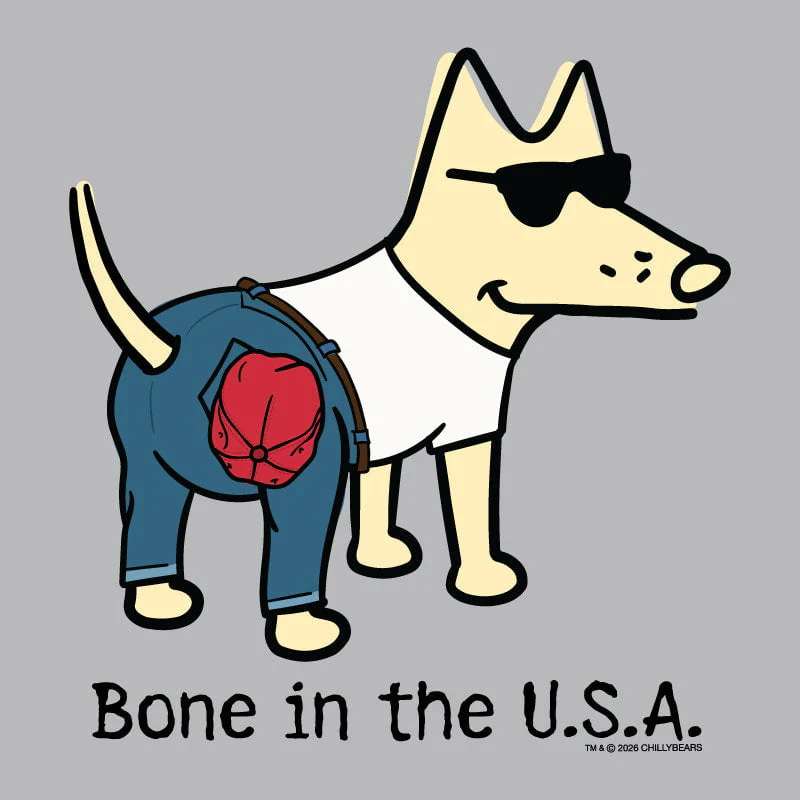 Bone In The USA - Ladies Curvy V-Neck Tee - Image 2