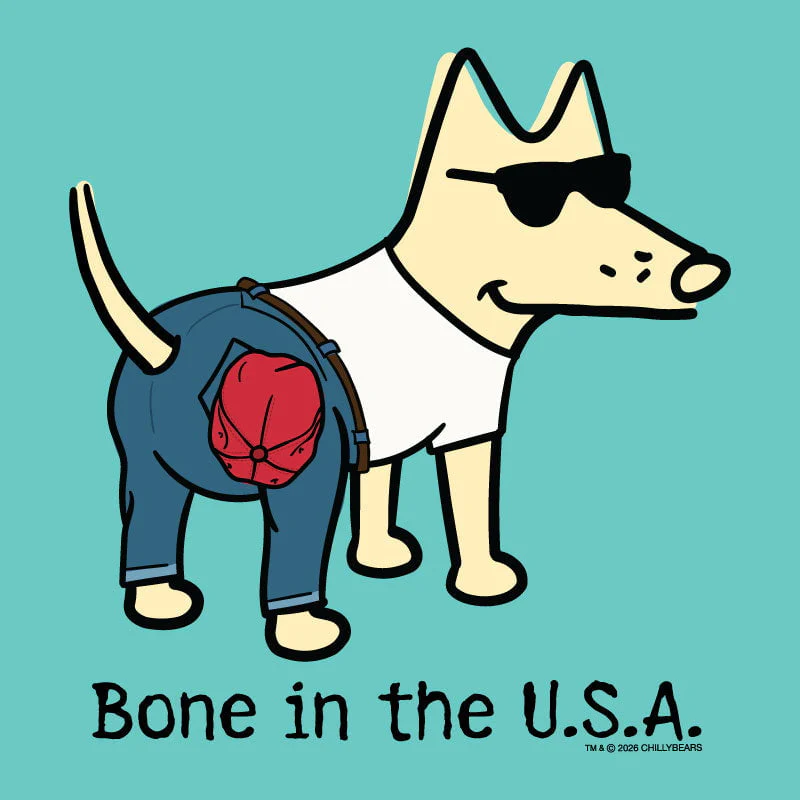 Bone In The USA - Ladies T-Shirt V-Neck - Image 2