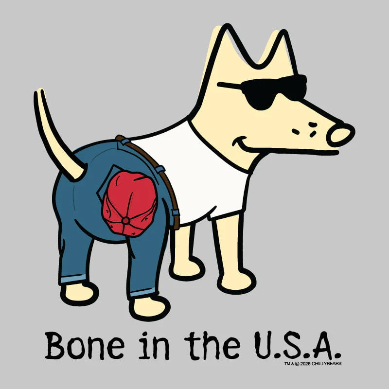 Bone In The USA - Ladies T-Shirt V-Neck - Image 4