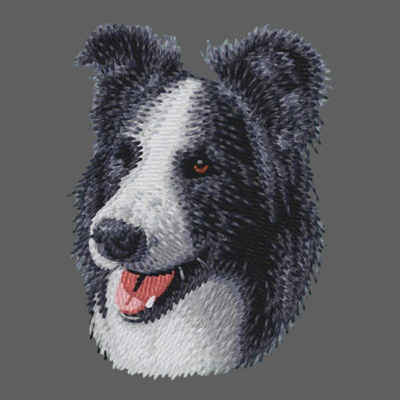 Border Collie Embroidered Women's Fleece Jacket - Image 2