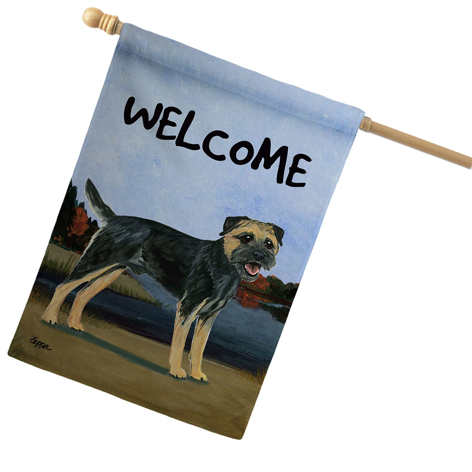 Border Terrier House Flag - Image 2