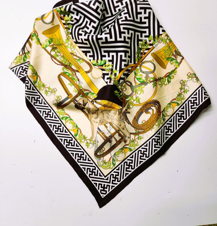 Border Terrier Equestrian Silk Scarf - Image 2