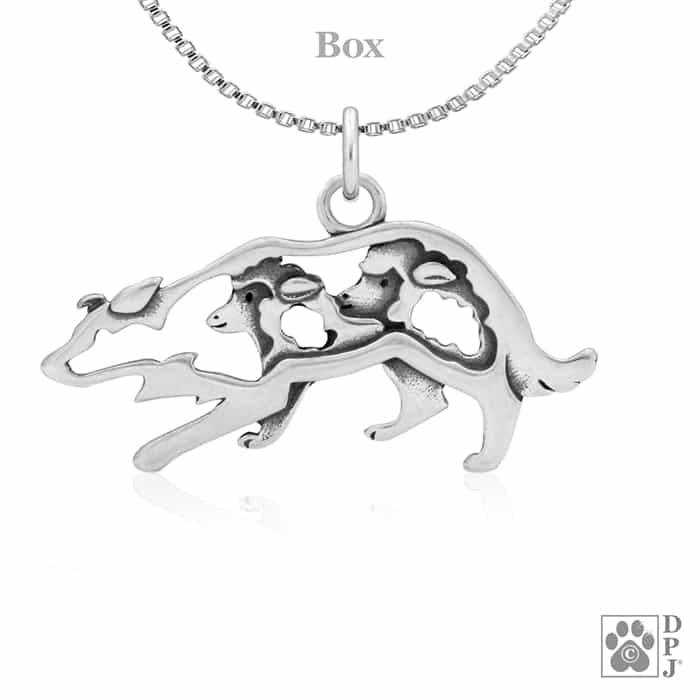 Border Collie Crouch w/Sheep, Body, Pendant - Image 3