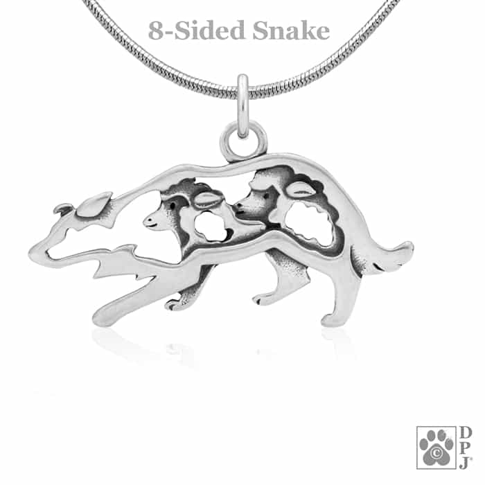 Border Collie Crouch w/Sheep, Body, Pendant - Image 4