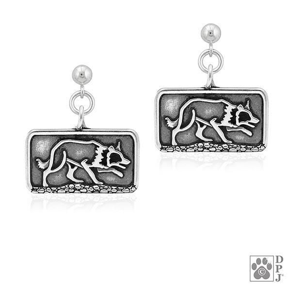 Border Collie Sizzling Crouch, Body, Earring - Image 2