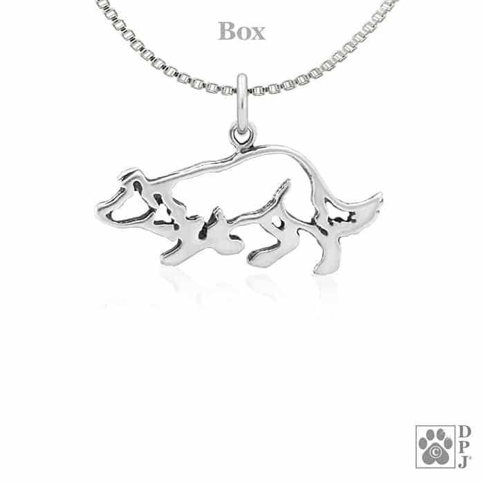 Border Collie Small Crouch, Body, Pendant - Image 2