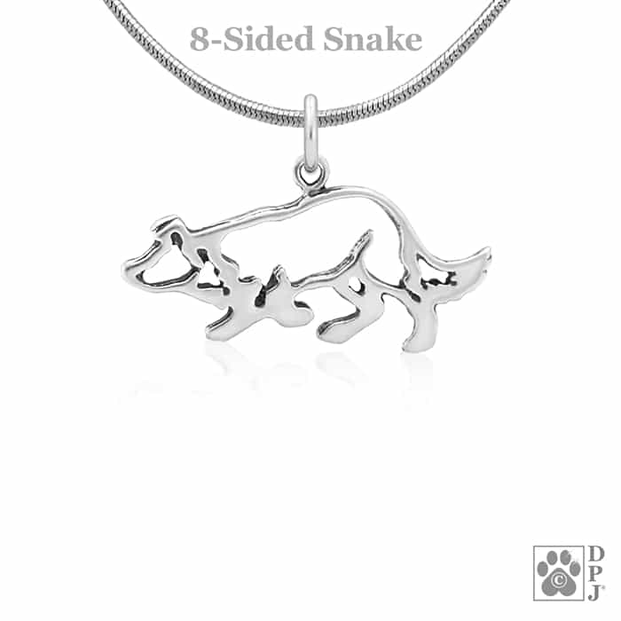 Border Collie Small Crouch, Body, Pendant - Image 3