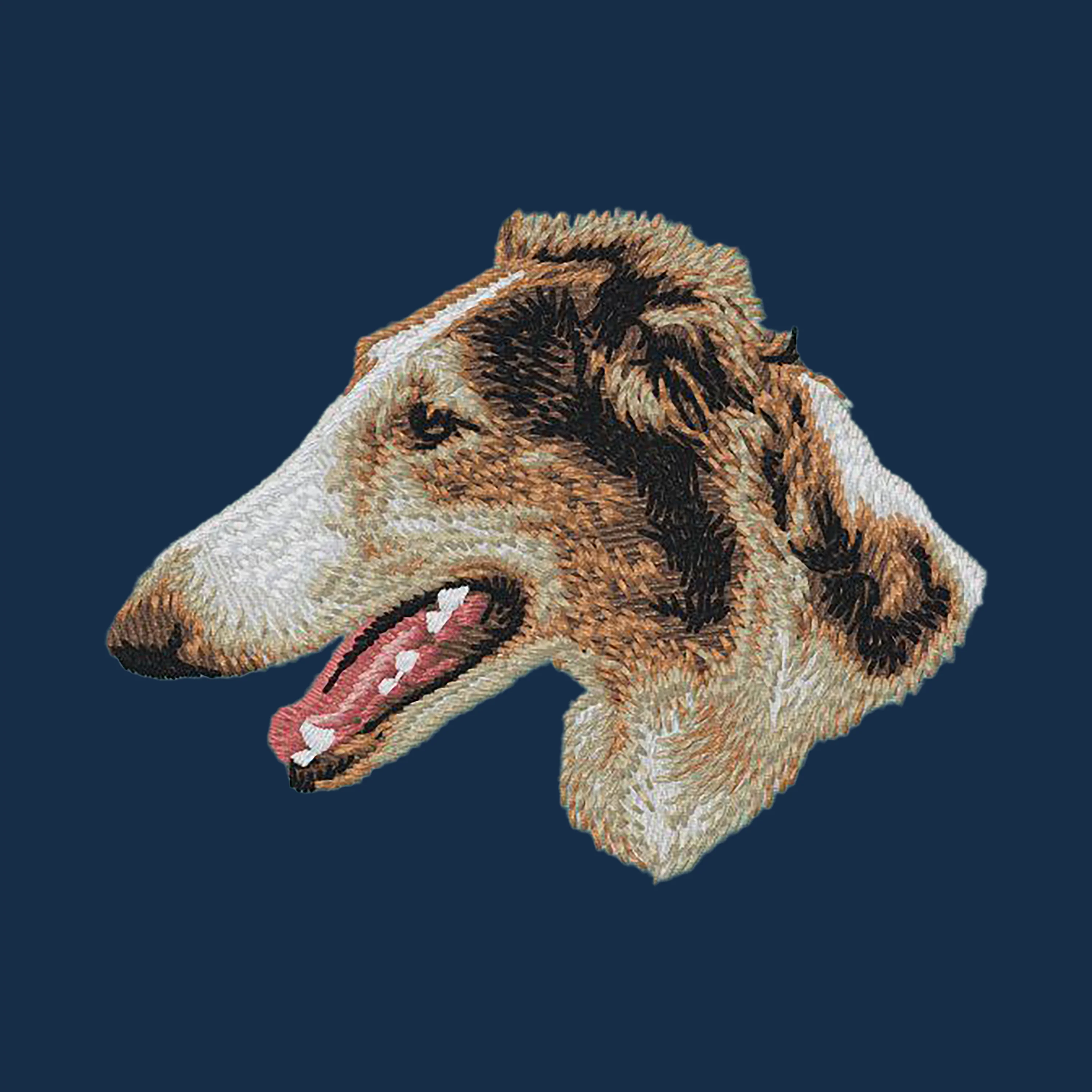 Borzoi Embroidered Men's Denim Shirt - Image 4