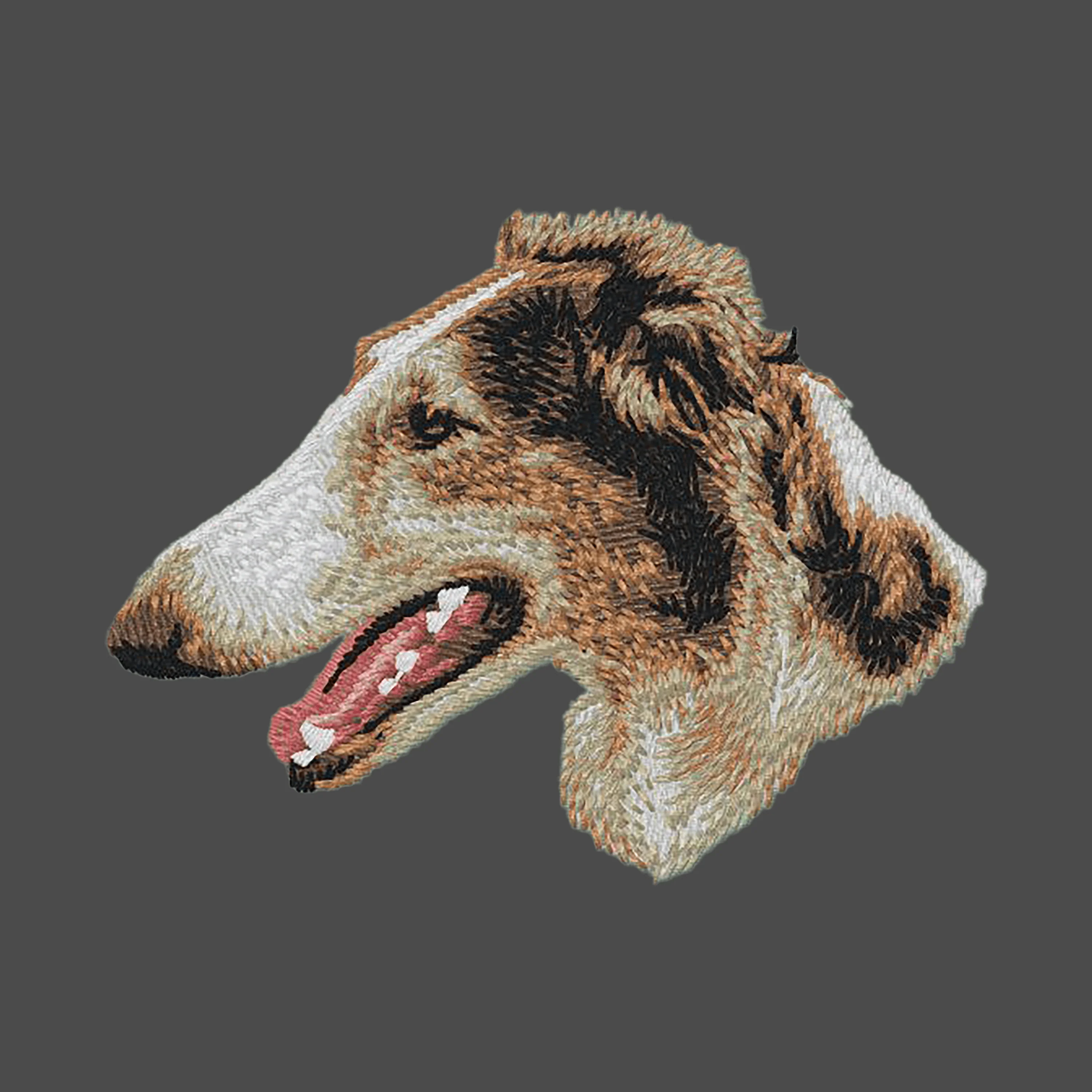 Borzoi Embroidered Men's Fleece Jacket - Image 2