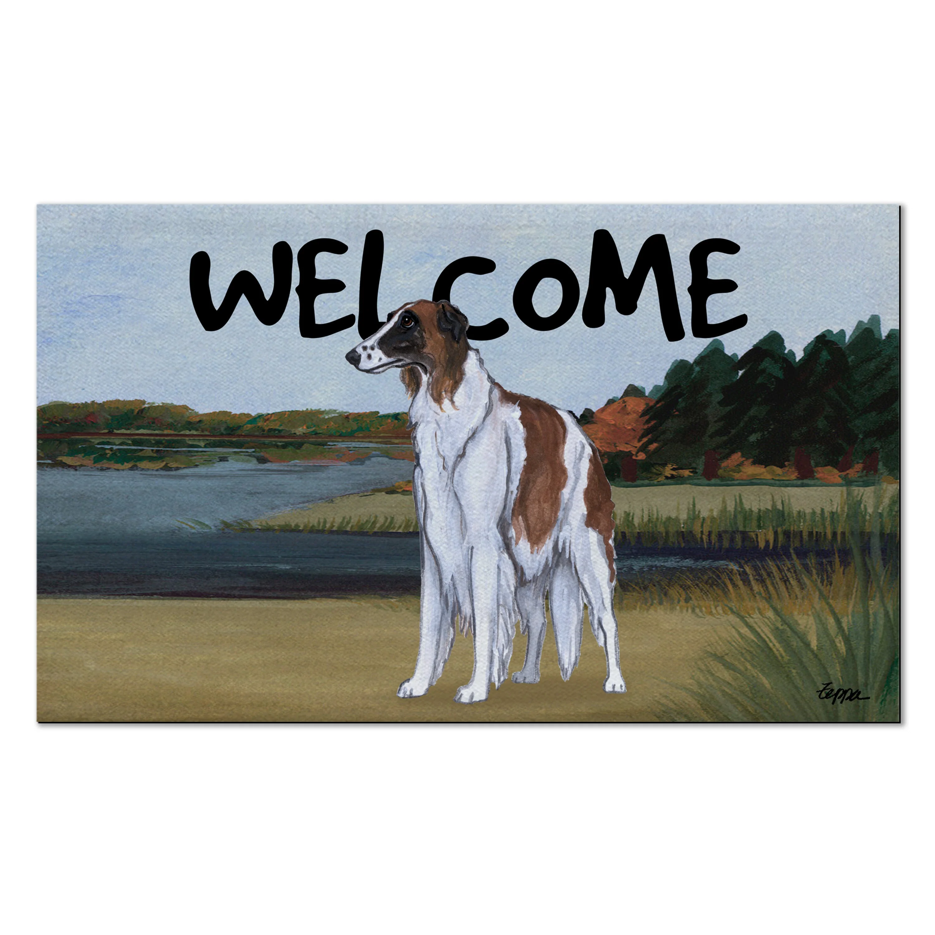 Borzoi Welcome Mat - Image 2