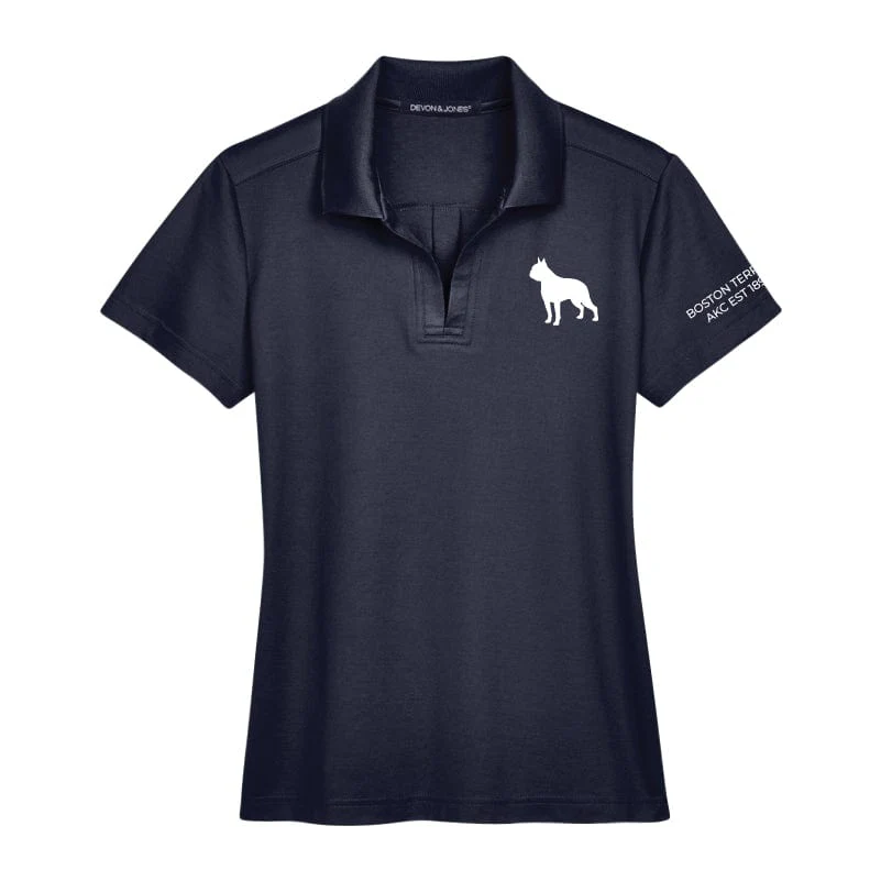 Boston Terrier Embroidered AKC Women's Polo