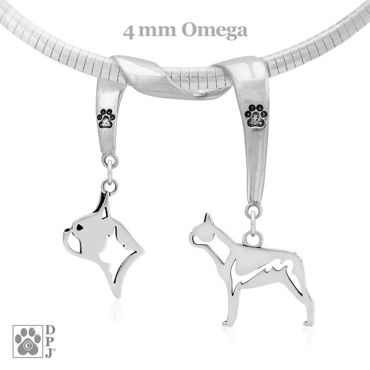 Boston Terrier, Charm Holder, Necklace - Image 2