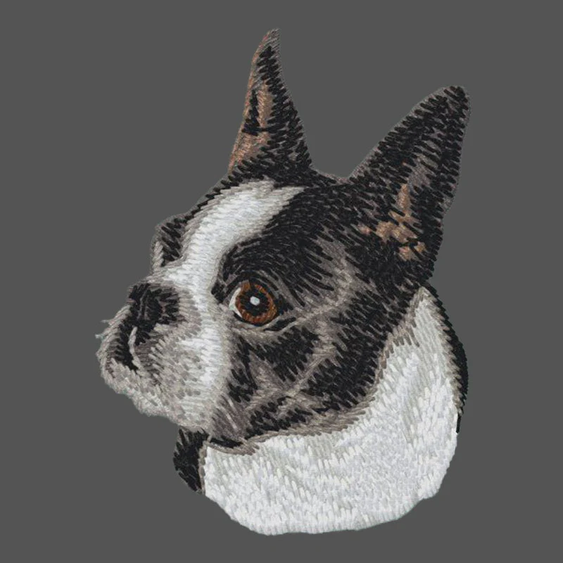 Boston Terrier Embroidered Men's Fleece Jacket - Image 2