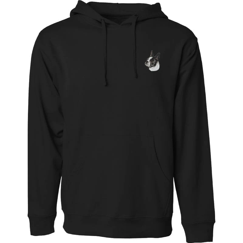 Boston Terrier Embroidered Sweatshirt Hoodie - Image 3