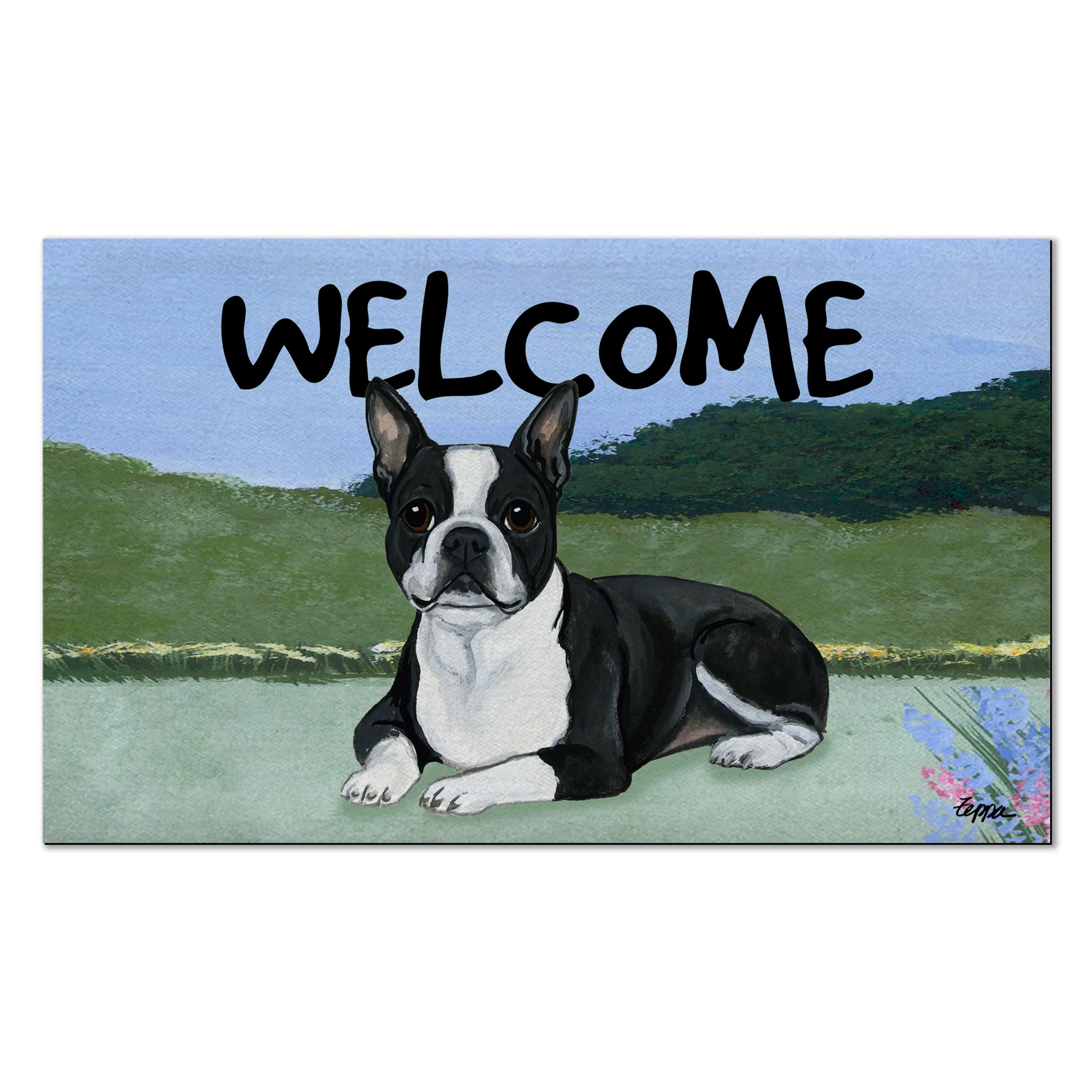 Boston Terrier Lying Welcome Mat - Image 5