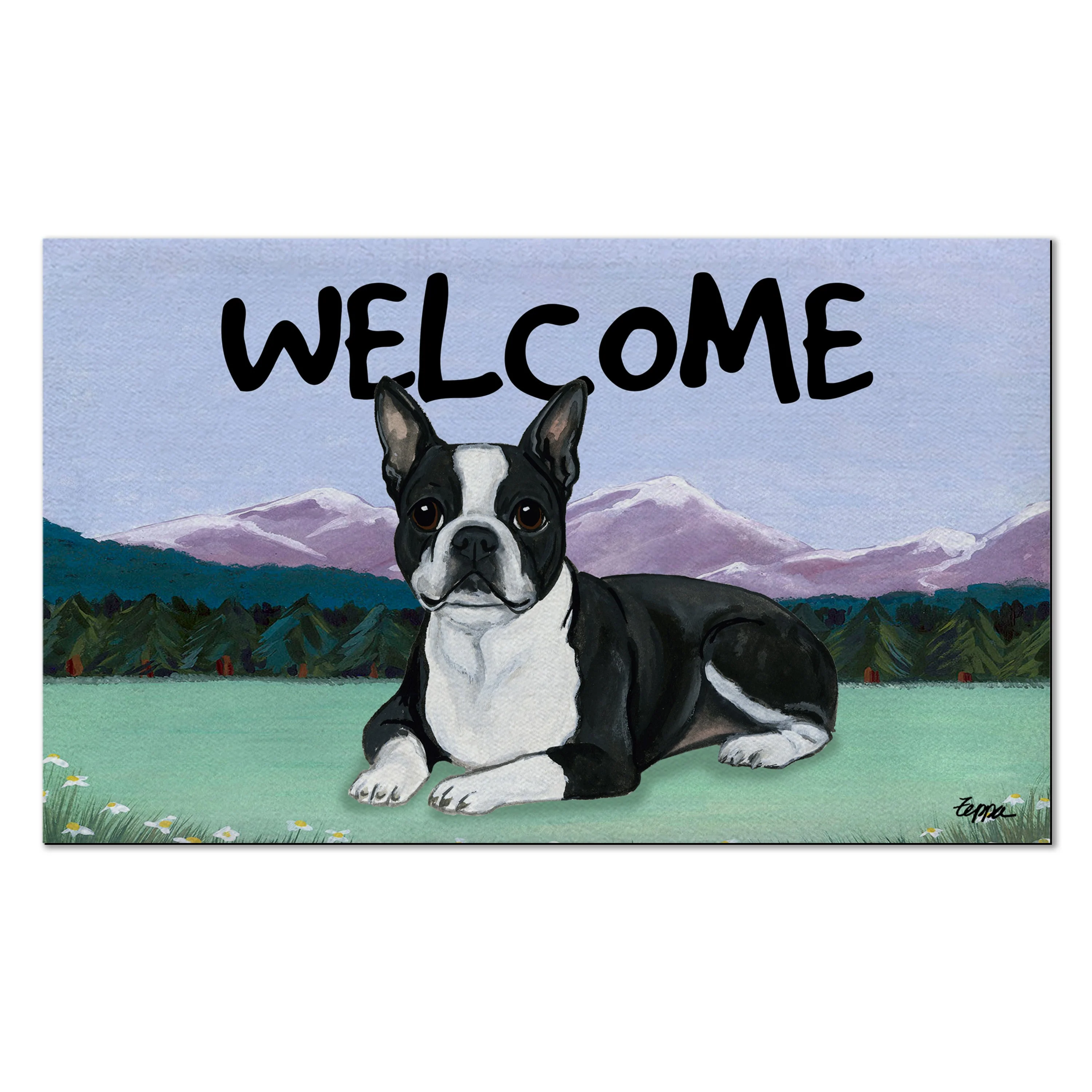 Boston Terrier Lying Welcome Mat - Image 6