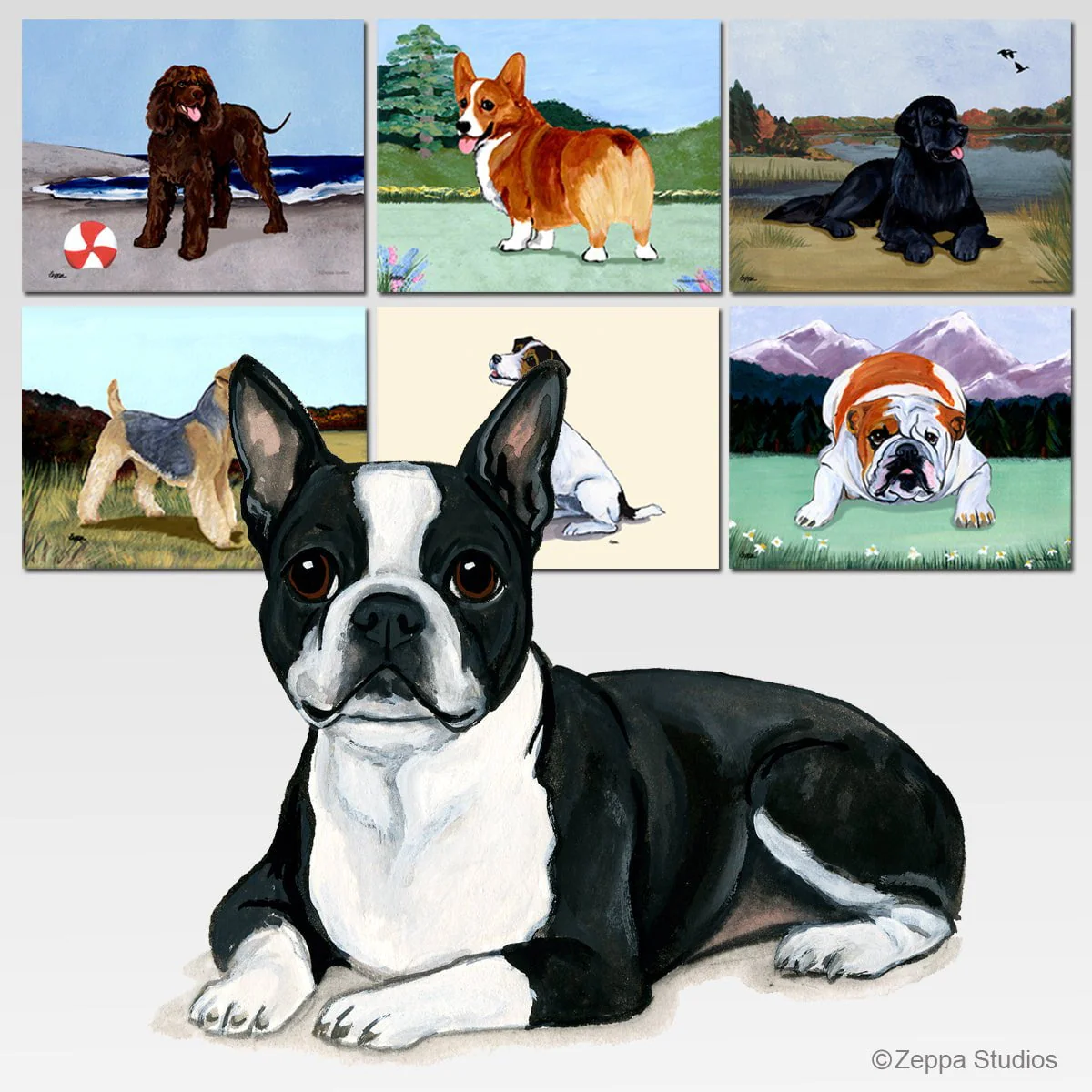 Boston Terrier Scenic Cutting Board - Image 2