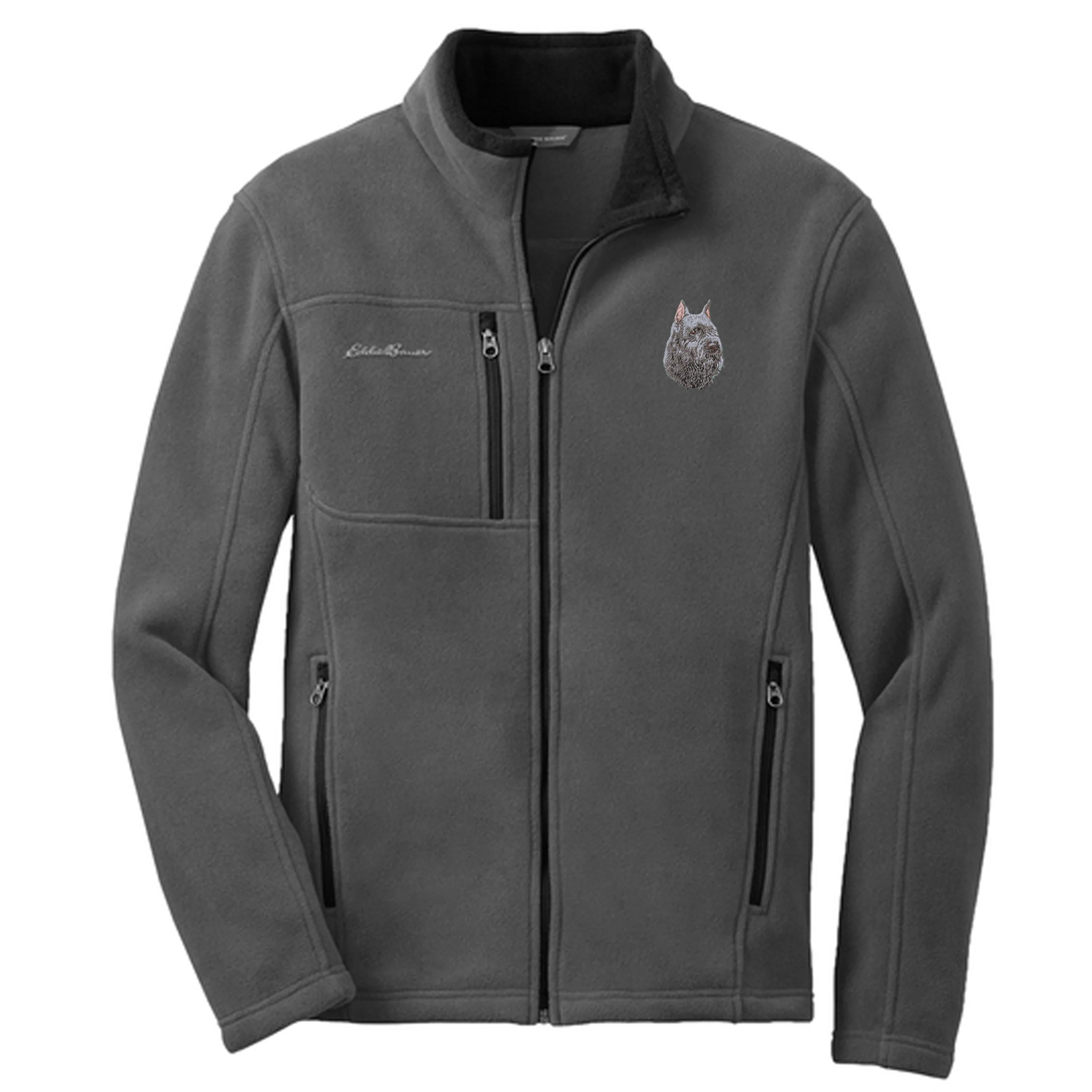 Bouvier des Flandres Embroidered Men's Fleece Jacket