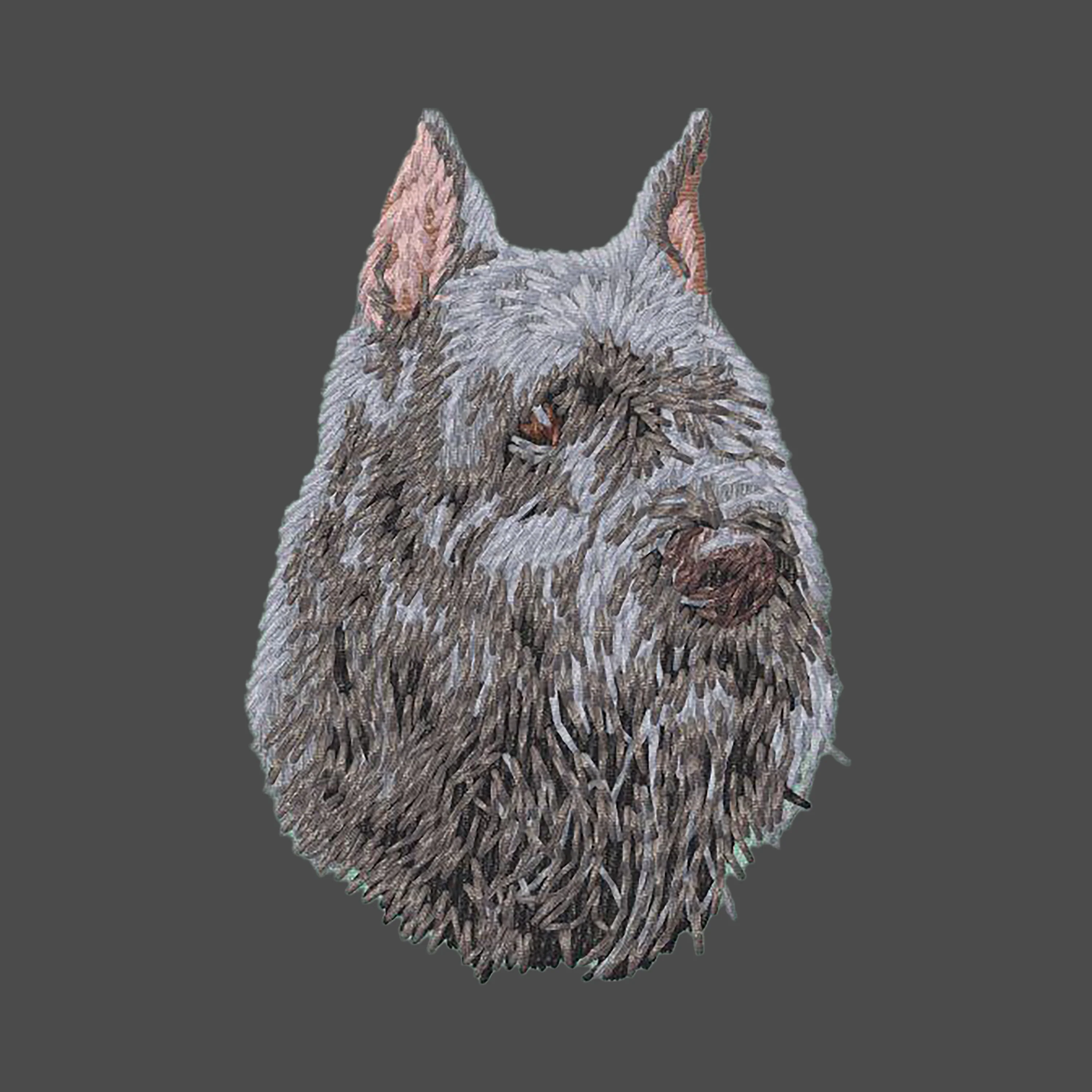 Bouvier des Flandres Embroidered Men's Fleece Jacket - Image 2
